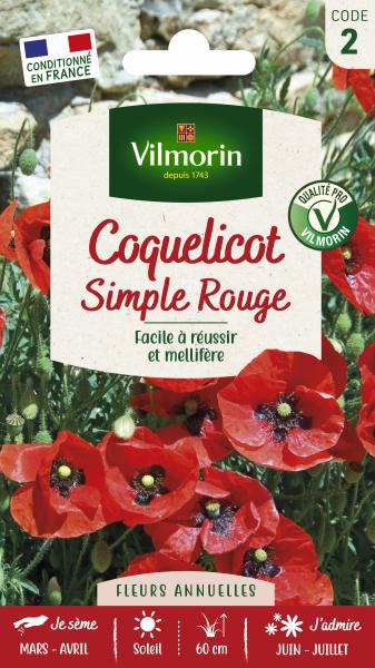 Fleurs - Coquelicot simple rouge - PACKAGING_RECTO